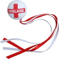 England Flag Ribbon Ball